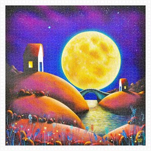 Pintoo (h2132) - Darren Mundy: "Golden Moon River" - 1600 pieces puzzle
