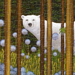 Pintoo (h2075) - "Polar Bears in the Forest" - 1000 pieces puzzle