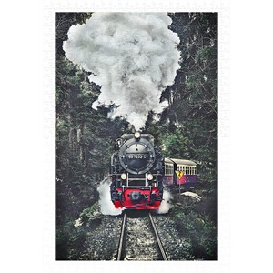 Pintoo (h2159) - "The Steam Train, Switzerland" - 600 pieces puzzle