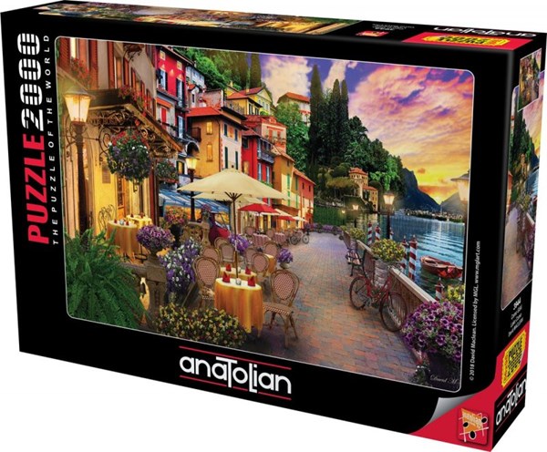 Anatolian (3944) - David McLean: "Lake Como" - 2000 pieces puzzle