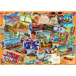 Bluebird Puzzle (70170) - Garry Walton: "Postcard (USA)" - 3000 pieces puzzle