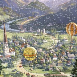 Pintoo (h1644) - Michael Young: "Up Up and Away" - 500 pieces puzzle