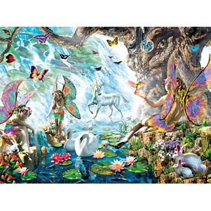 SunsOut (68020) - Adrian Chesterman: "Fairies at the Falls" - 1000 pieces puzzle