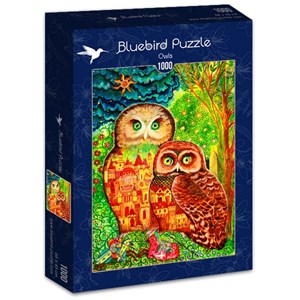 Bluebird Puzzle (70414) - Oxana Zaika: "Owls" - 1000 pieces puzzle