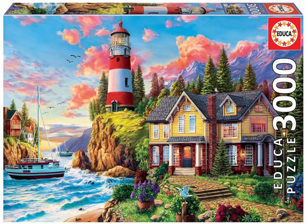 Educa (18507) - "Lighthouse Near The Ocean" - 3000 pieces puzzle