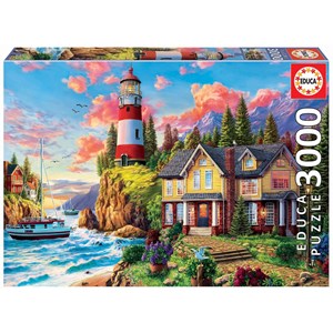 Educa (18507) - "Lighthouse Near The Ocean" - 3000 pieces puzzle