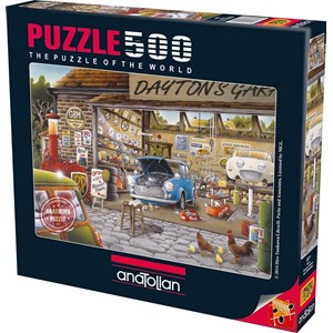 Anatolian (3571) - Hiro Tanikawa: "Dayton's Garage" - 500 pieces puzzle