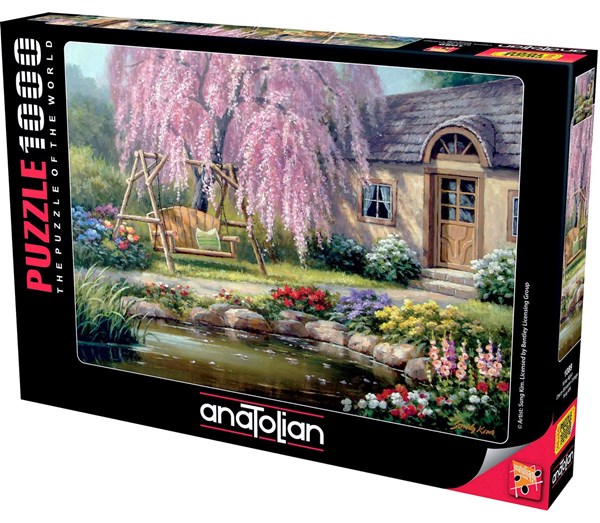 Anatolian (1089) - Sung Kim: "Cherry Blossom Cottage" - 1000 pieces puzzle