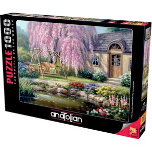 Anatolian (1089) - Sung Kim: "Cherry Blossom Cottage" - 1000 pieces puzzle
