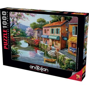 Anatolian (1053) - Sung Kim: "Quaint Village Shops" - 1000 pieces puzzle