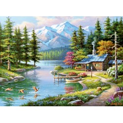 Anatolian (4554) - Sung Kim: "Resting Canoe" - 1500 pieces puzzle