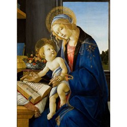 Grafika (01284) - Sandro Botticelli: "The Madonna of the Book, 1480" - 2000 pieces puzzle