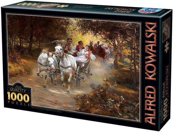 D-Toys (74324) - Alfred Wierusz-Kowalski: "Country Wedding" - 1000 pieces puzzle