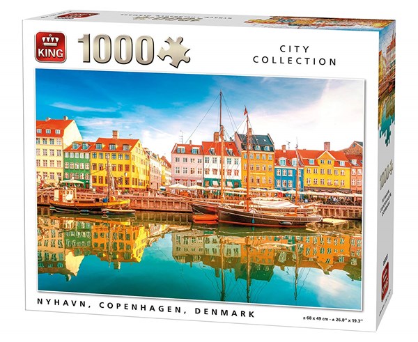 King International (05704) - "Nyhavn, Copenhaguen, Denmark" - 1000 pieces puzzle