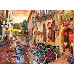 King International (1068) - "Biking in Tuscany" - 1000 pieces puzzle