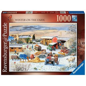 Ravensburger (16478) - "Winter on the Farm" - 1000 pieces puzzle