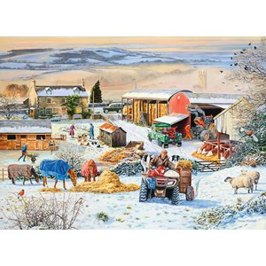 Ravensburger (16478) - "Winter on the Farm" - 1000 pieces puzzle