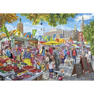 Gibsons (G6297) - Steve Crisp: "Market Day Norwich" - 1000 pieces puzzle