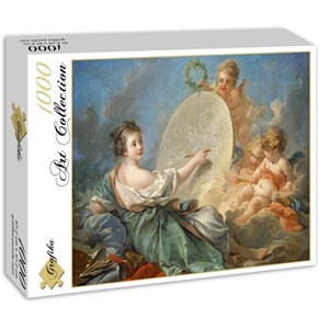 Grafika (01794) - François Boucher: "Allegory of Painting, 1765" - 1000 pieces puzzle