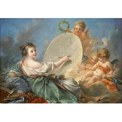 Grafika (01794) - François Boucher: "Allegory of Painting, 1765" - 1000 pieces puzzle