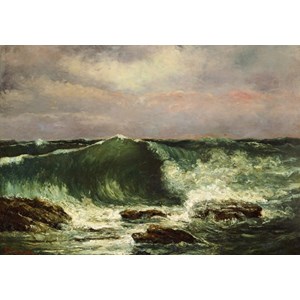 Grafika (01157) - Gustave Courbet: "Waves, 1870" - 1000 pieces puzzle