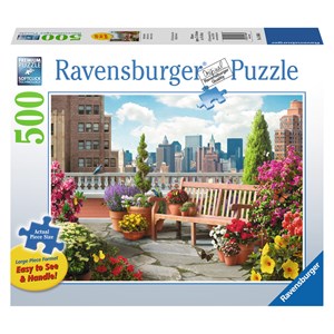 Ravensburger (14868) - Alan Giana: "Rooftop Garden" - 500 pieces puzzle