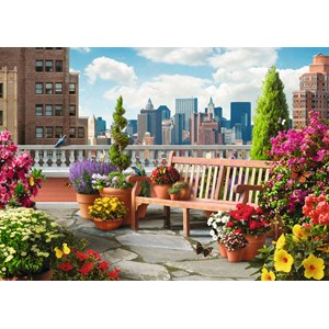 Ravensburger (14868) - Alan Giana: "Rooftop Garden" - 500 pieces puzzle