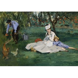 Grafika (01132) - Edouard Manet: "The Monet Family in Their Garden at Argenteuil, 1874" - 1000 pieces puzzle