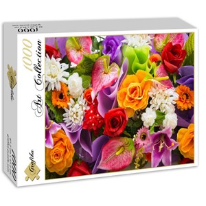 Grafika (01134) - "Artificial Bunch of Flowers" - 1000 pieces puzzle