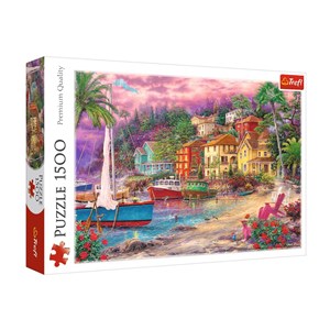 Trefl (26158) - "On the Golden Shores" - 1500 pieces puzzle