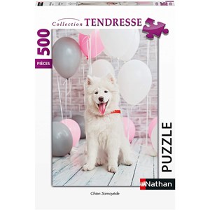 Nathan (87242) - "Samoyed Dog" - 500 pieces puzzle