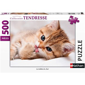 Nathan (87241) - "The Cat Toilet" - 500 pieces puzzle