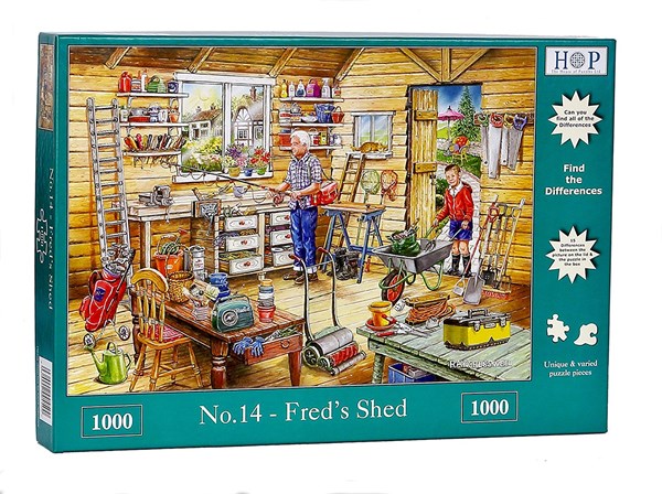 The House of Puzzles (4500) - "Find the Differences No.14, Fred's Shed" - 1000 pieces puzzle