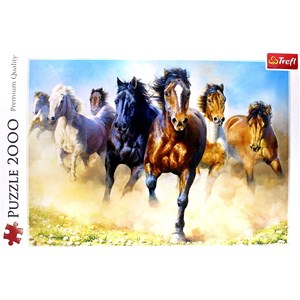 Trefl (27098) - "Galloping Herd of Horses" - 2000 pieces puzzle