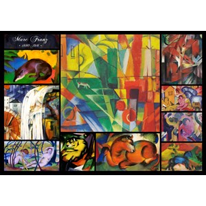Grafika (00855) - Franz Marc: "Collage" - 1000 pieces puzzle