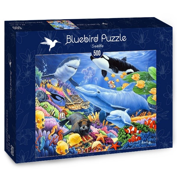 Bluebird Puzzle (70084) - Jenny Newland: "Sealife" - 500 pieces puzzle