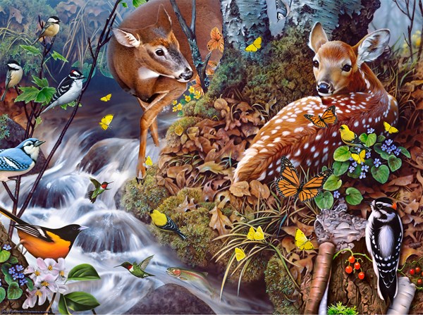 SunsOut (49040) - Jerry Gadamus: "Fawn Song" - 1000 pieces puzzle