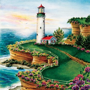 SunsOut (45622) - "Lighthouse Sunset" - 500 pieces puzzle