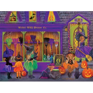 SunsOut (35970) - Tricia Reilly-Matthews: "Witch Broom Shop" - 300 pieces puzzle