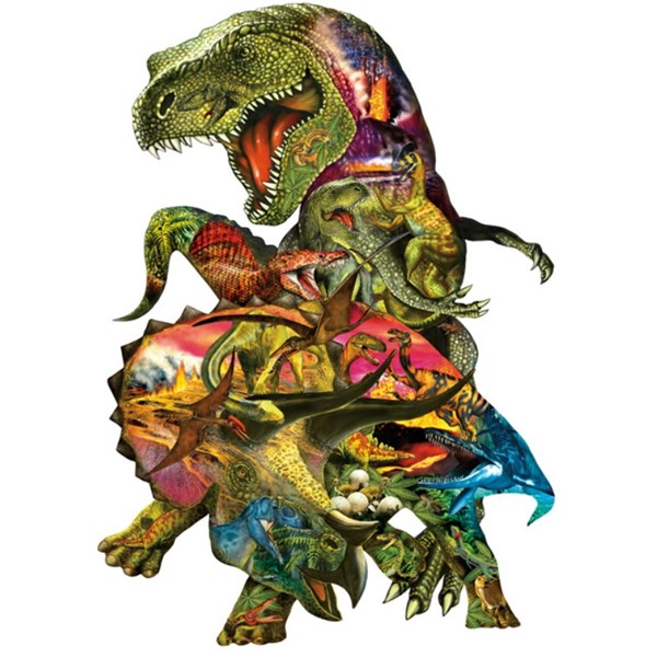 SunsOut (90426) - Dennis Rogers: "T Rex Attack" - 1000 pieces puzzle
