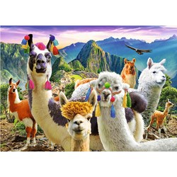 Trefl (37383) - "Lamas in the Mountains" - 500 pieces puzzle
