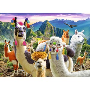 Trefl (37383) - "Lamas in the Mountains" - 500 pieces puzzle