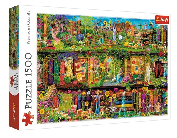 Trefl (26165) - "Fairy Bookcase" - 1500 pieces puzzle
