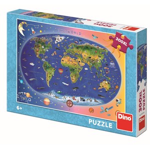 Dino (47213) - "World Map for Kids" - 300 pieces puzzle