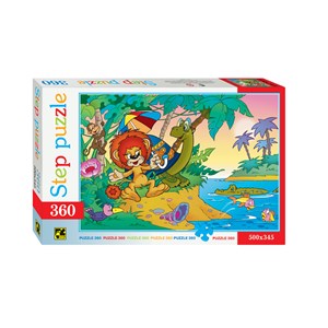Step Puzzle (73006) - "The Lion and the Turtle" - 360 pieces puzzle