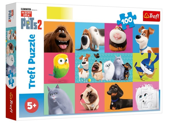 Trefl (16357) - "The Secret Life of Pets 2" - 100 pieces puzzle