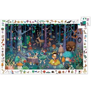 Djeco (07504) - "Observation Puzzle, Enchanted Forest" - 100 pieces puzzle