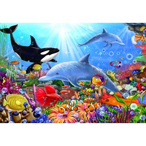 Bluebird Puzzle (70384) - Gerald Newton: "Bright Undersea World" - 260 pieces puzzle