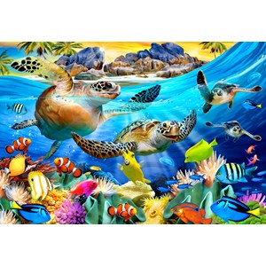 Bluebird Puzzle (70372) - Howard Robinson: "Turtle Beach" - 260 pieces puzzle