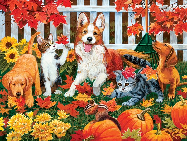 SunsOut (30421) - William Vanderdasson: "Collecting Fall Leaves" - 500 pieces puzzle